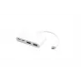 USB šakotuvas eSTUFF USB-C į 2 x USB 3.0 ir 2 x USB-C 3.1 10000 Mbit/s baltas