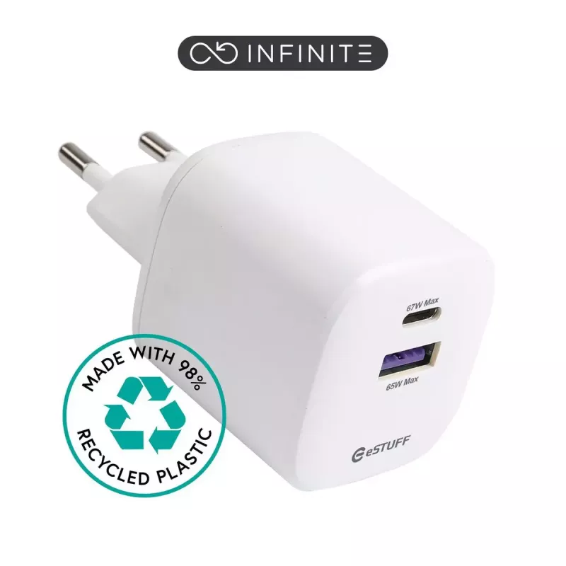 Mobiliojo įrenginio įkroviklis eSTUFF ES637065 Universalus Baltas AC Vidaus USB Type-C