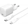Mobiliojo įrenginio įkroviklis eSTUFF ES637500 12V USB Type-C 1,5m Baltas