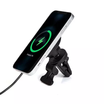 eSTUFF ES638130 belaidis greitasis automobilinis kroviklis su magnetiniu laikikliu, aliuminis, 15 W