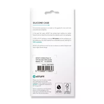 eSTUFF ES67100025 dėklas mobiliesiems telefonams 15,5 cm (6,1 colio) dangtelis permatomas