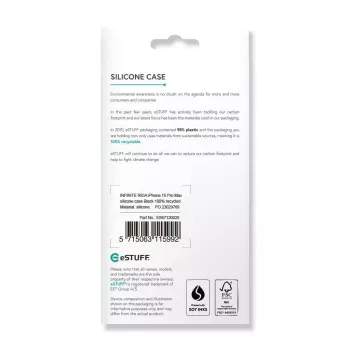 eSTUFF ES67120028 dėklas mobiliesiems telefonams 17 cm (6,7 colio) Juodas
