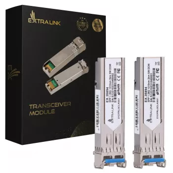 SFP modulis Extralink EX.35894 1,25Gbps LC/UPC 1310nm 2km vienmodis DOM 2 vnt. pakuotė