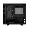 PC korpusas Fractal Design Define 7 Nano Black — Mini-ITX/Mini-DTX, ATX maitinimo šaltinis, grūdintas stiklas, 205×399×361 mm