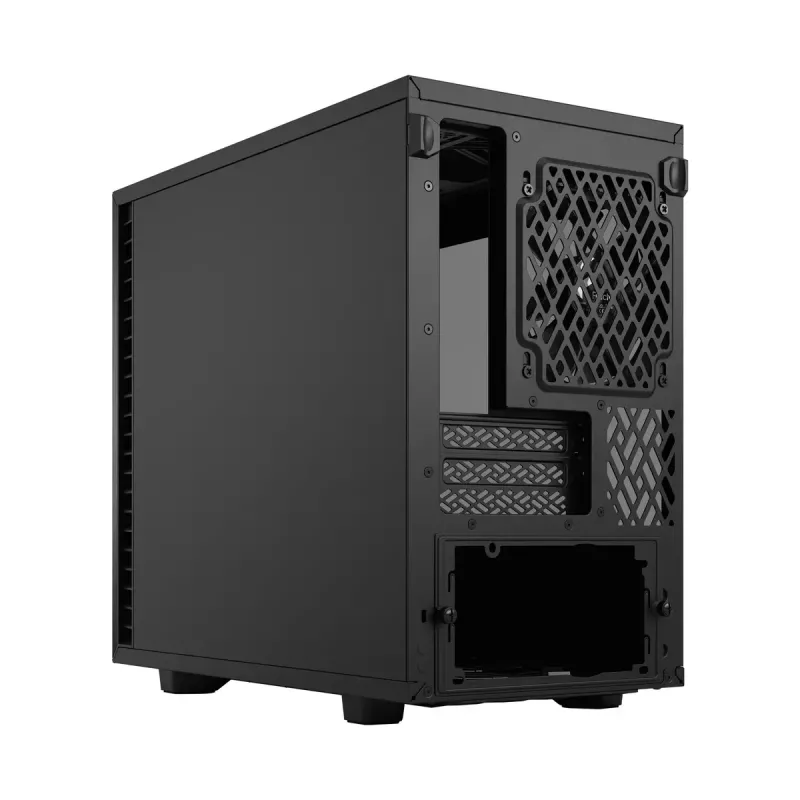 PC korpusas Fractal Design Define 7 Nano Black — Mini-ITX/Mini-DTX, ATX maitinimo šaltinis, grūdintas stiklas, 205×399×361 mm