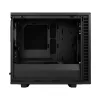 PC korpusas Fractal Design Define 7 Nano Black — Mini-ITX/Mini-DTX, ATX maitinimo šaltinis, grūdintas stiklas, 205×399×361 mm