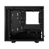 PC korpusas Fractal Design Define 7 Nano Black — Mini-ITX/Mini-DTX, ATX maitinimo šaltinis, grūdintas stiklas, 205×399×361 mm