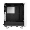 PC korpusas Fractal Design Meshify 2 Compact — baltas, ATX maitinimo šaltiniui, 2×140 mm priekyje, 1×120 mm gale, 2,5 colio/3,5 colio diskams, 210×424×475 mm