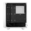 PC korpusas Fractal Design Meshify 2 Compact — baltas, ATX maitinimo šaltiniui, 2×140 mm priekyje, 1×120 mm gale, 2,5 colio/3,5 colio diskams, 210×424×475 mm