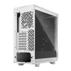 PC korpusas Fractal Design Meshify 2 Compact — baltas, ATX maitinimo šaltiniui, 2×140 mm priekyje, 1×120 mm gale, 2,5 colio/3,5 colio diskams, 210×424×475 mm