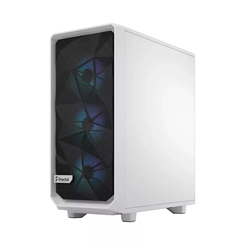 Fractal Design Meshify 2 Compact RGB White TG Clear kompiuterio korpusas, ATX