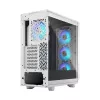 Fractal Design Meshify 2 Compact RGB White TG Clear kompiuterio korpusas, ATX