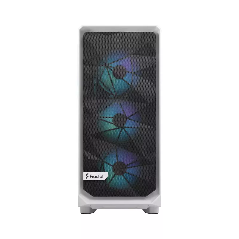 Fractal Design Meshify 2 Compact RGB White TG Clear kompiuterio korpusas, ATX