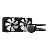Skysčio aušintuvas CPU Fractal Design Lumen S28 v2 RGB — 140 mm ventiliatoriai, 500–1700 RPM, juodas
