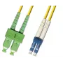 Microconnect FIB8410005 šviesolaidinis kabelis 0,5 m SC–LC viensparnis OS2 geltonas