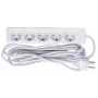 Prailginimo laidas Microconnect GRU0055WDK 5m 5 kištukinių lizdų vidaus naudojimui baltas