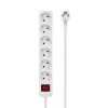 Microconnect GRU00610W ilgintuvas 10 m 6 kištukiniai lizdai Baltas