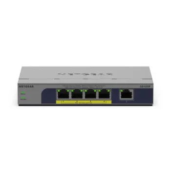 Nevaldomas 5 prievadų PoE perjungiklis Netgear GS105P 1Gb Ethernet su Power over Ethernet (GS105P-300EUS)