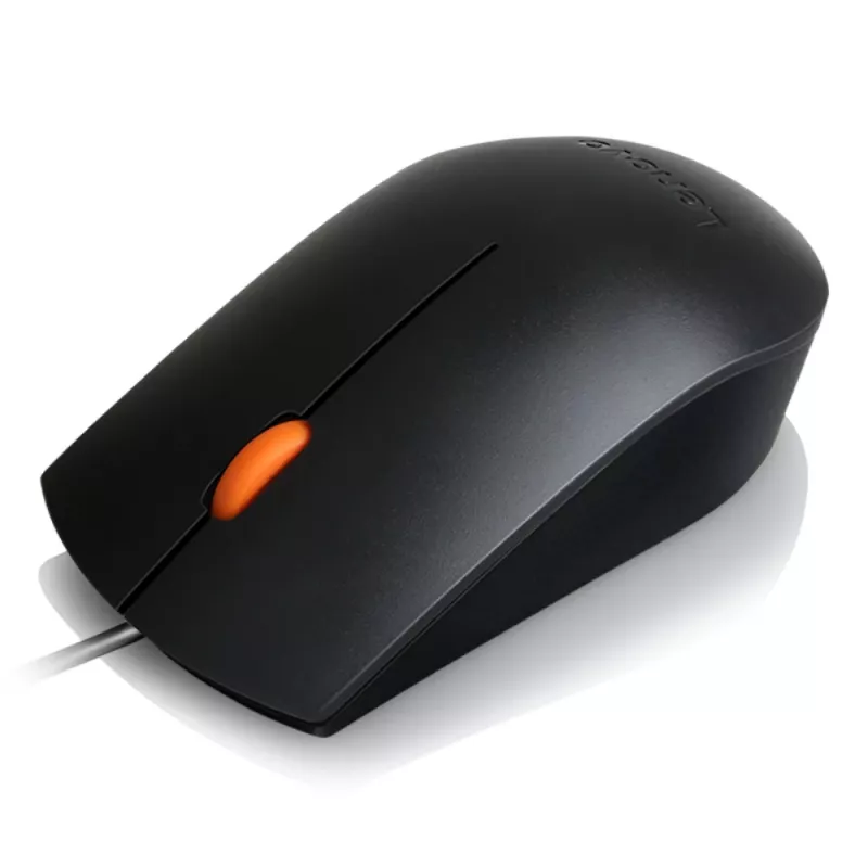 Laidinė USB Type-A optinė ambidekstrinė pelė Lenovo GX30M39704 – 1600 DPI, 3 mygtukai, 1,8 m laidas, juoda