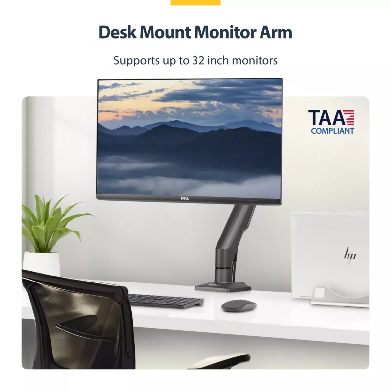 StarTech.com Monitorio laikiklis su spyruokline ranka, iki 32 colių, 10 kg, VESA 75x75/100x100, C spaustuvas, pilnai reguliuojamas