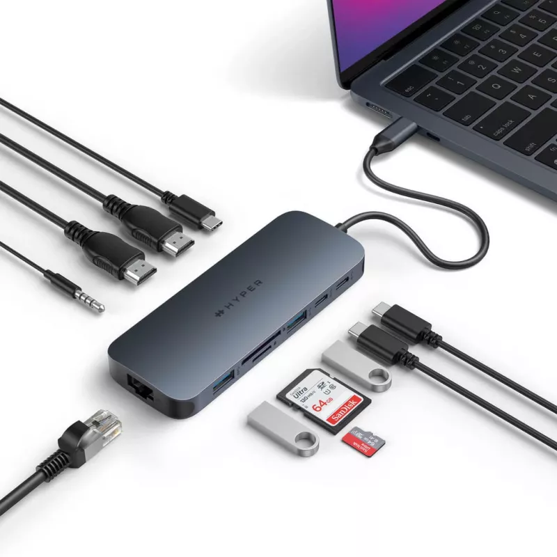 Targus HD4006GL dokstotelė / prievadų replikatorius USB 3.2 Gen 2 (3.1 Gen 2) Type-C juoda