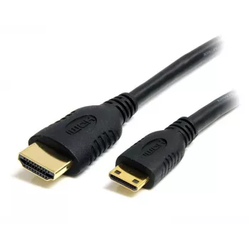 StarTech.com 1 m Mini HDMI į HDMI laidas su Ethernet - 4K 30Hz didelės spartos Mini HDMI į HDMI adapterio laidas - Mini HDMI Type-C įrenginiui prie HDMI monitoriaus/ekrano - patvarus vaizdo keitiklio laidas