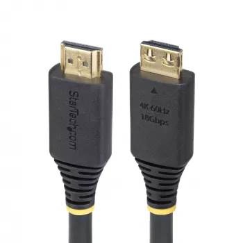 StarTech.com 15ft (4,5 m) HDMI 2.0 laidas su griebimo jungtimis, 4K 60Hz / 1440p 144Hz, HDR10 / HDCP 2.2 / ARC, 18Gbps, UHD, TPE apvalkalas