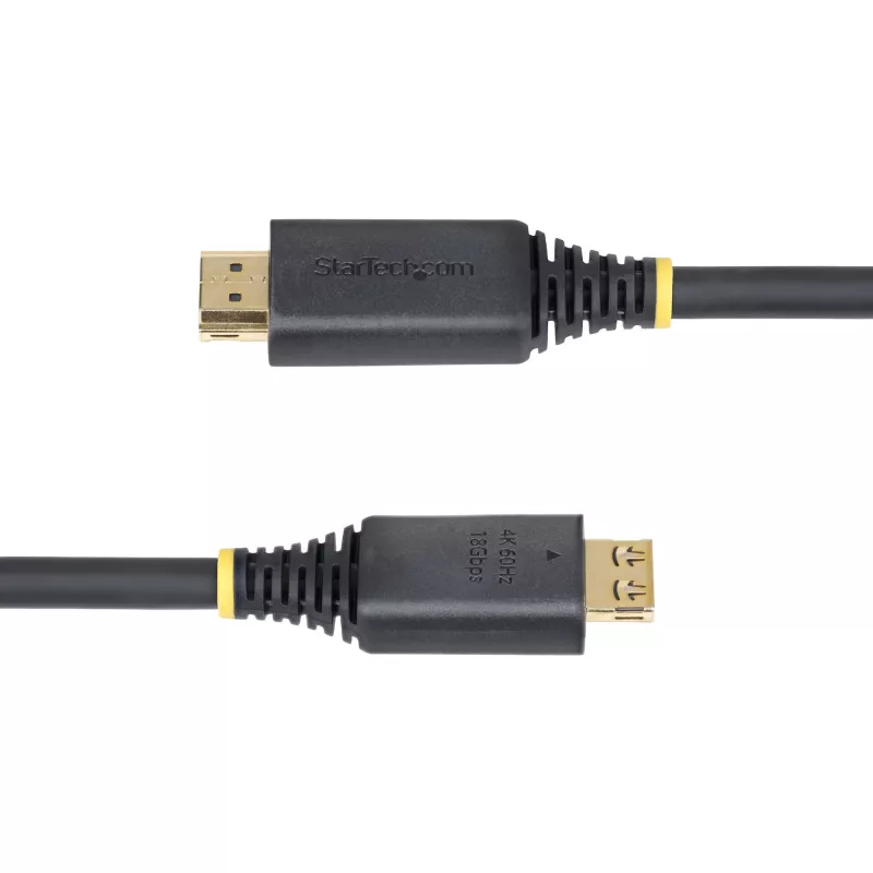 StarTech.com 15ft (4,5 m) HDMI 2.0 laidas su griebimo jungtimis, 4K 60Hz / 1440p 144Hz, HDR10 / HDCP 2.2 / ARC, 18Gbps, UHD, TPE apvalkalas