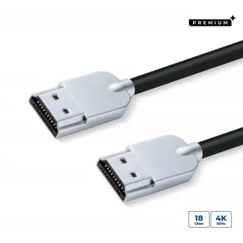 MicroConnect HDMISUPERSLIM1M HDMI laidas 1 m HDMI A tipo (Standartinis) Juodas, Metalinis