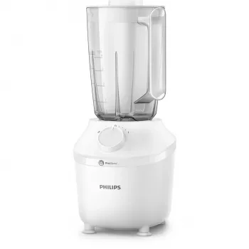 Stalinis blenderis Philips HR2041/00 — 450 W, 1,9 l plastikinis dubuo, nerūdijančio plieno peiliai, baltas