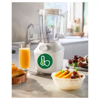 Stalinis blenderis Philips HR2041/00 — 450 W, 1,9 l plastikinis dubuo, nerūdijančio plieno peiliai, baltas