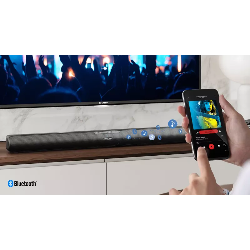 Sharp HT-SB100 garsiakalbių juosta juoda 2.0 kanalų 75 W
