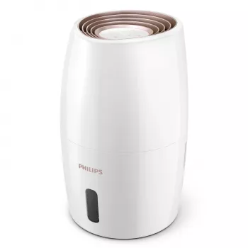 Drėkintuvas Philips HU2716/10 – 2 L bakas, 17 W, 220–240 V, baltas/rožinis auksas, kompaktiškas 220×220×350 mm