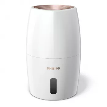Drėkintuvas Philips HU2716/10 – 2 L bakas, 17 W, 220–240 V, baltas/rožinis auksas, kompaktiškas 220×220×350 mm