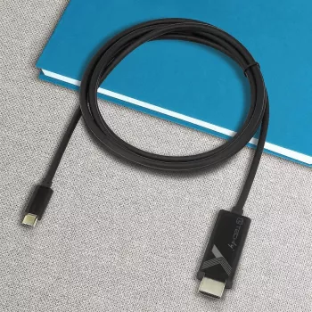 Techly adapterio laidas USB-C (vyriškas) į HDMI 2.0 4K (vyriškas) 2 m juodas