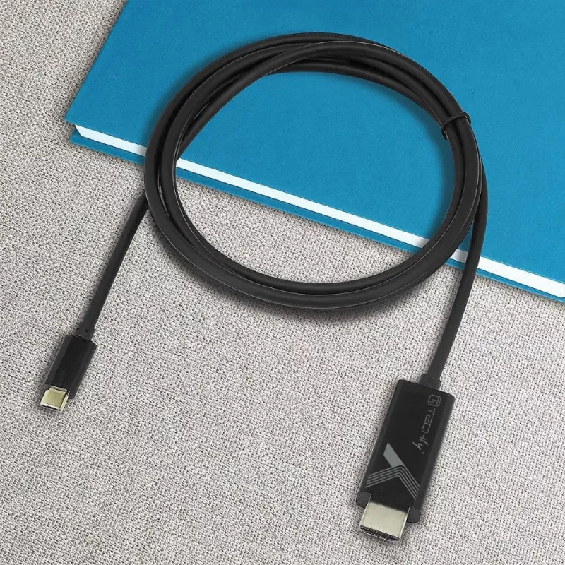 Techly adapterio laidas USB-C (vyriškas) į HDMI 2.0 4K (vyriškas) 2 m juodas