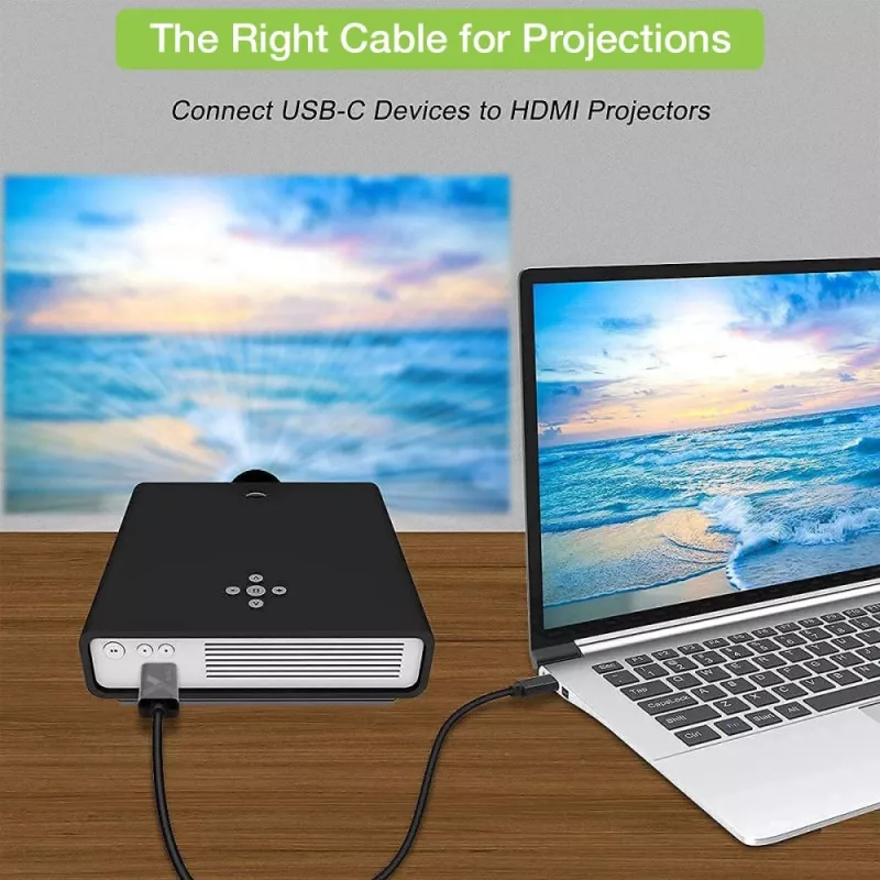 Techly adapterio laidas USB-C (vyriškas) į HDMI 2.0 4K (vyriškas) 2 m juodas