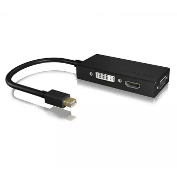 ICY BOX IB-AC1032 Mini DisplayPort į DVI-D + VGA + HDMI adapteris, juodas