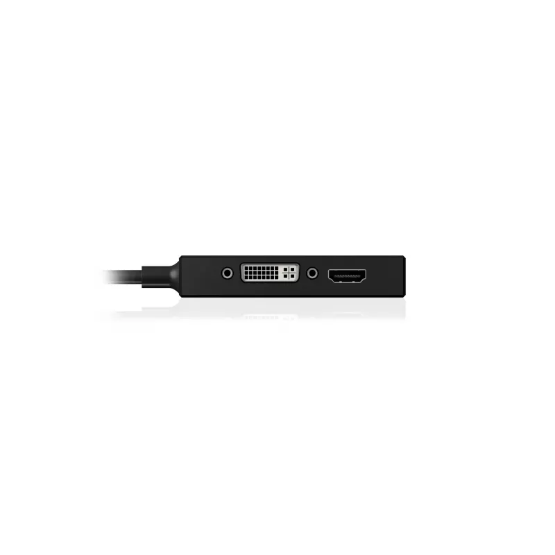 ICY BOX IB-AC1032 Mini DisplayPort į DVI-D + VGA + HDMI adapteris, juodas