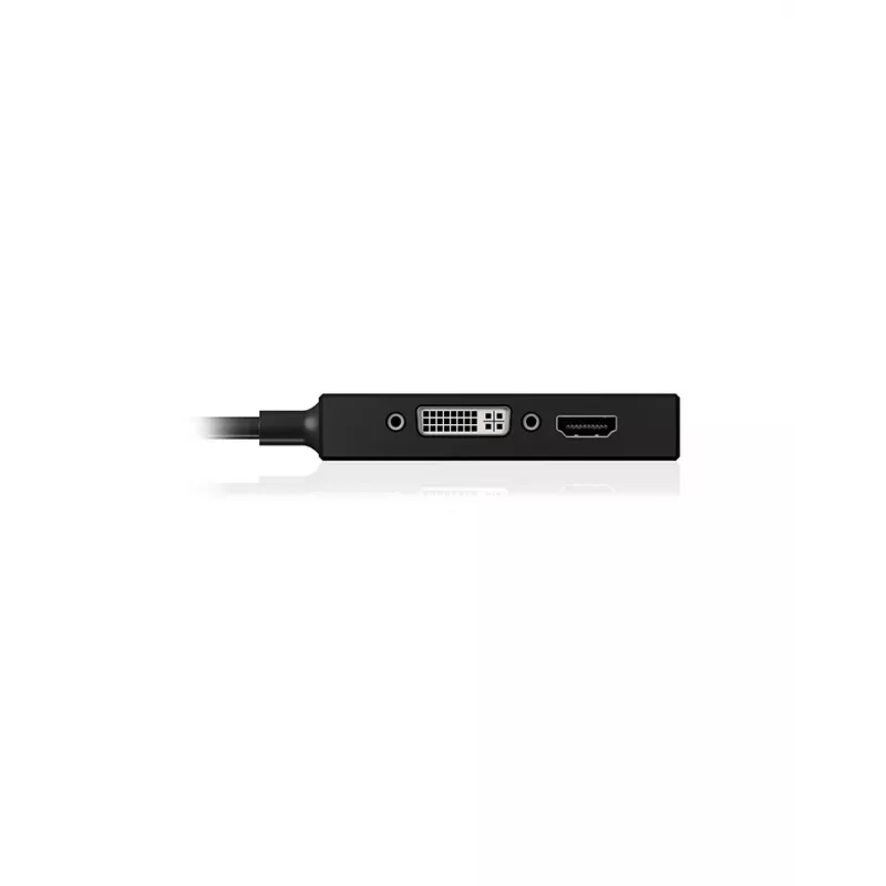 ICY BOX IB-AC1032 Mini DisplayPort į DVI-D + VGA + HDMI adapteris, juodas
