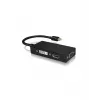 ICY BOX IB-AC1032 Mini DisplayPort į DVI-D + VGA + HDMI adapteris, juodas