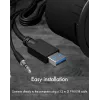 ICY BOX IB-HUB1403A USB 3.0 šakotuvas su garso jungtimis, juodas