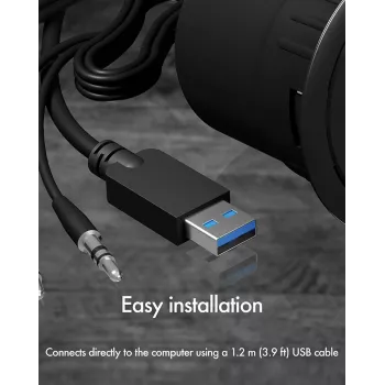 ICY BOX IB-HUB1403A USB 3.0 šakotuvas su garso jungtimis, juodas