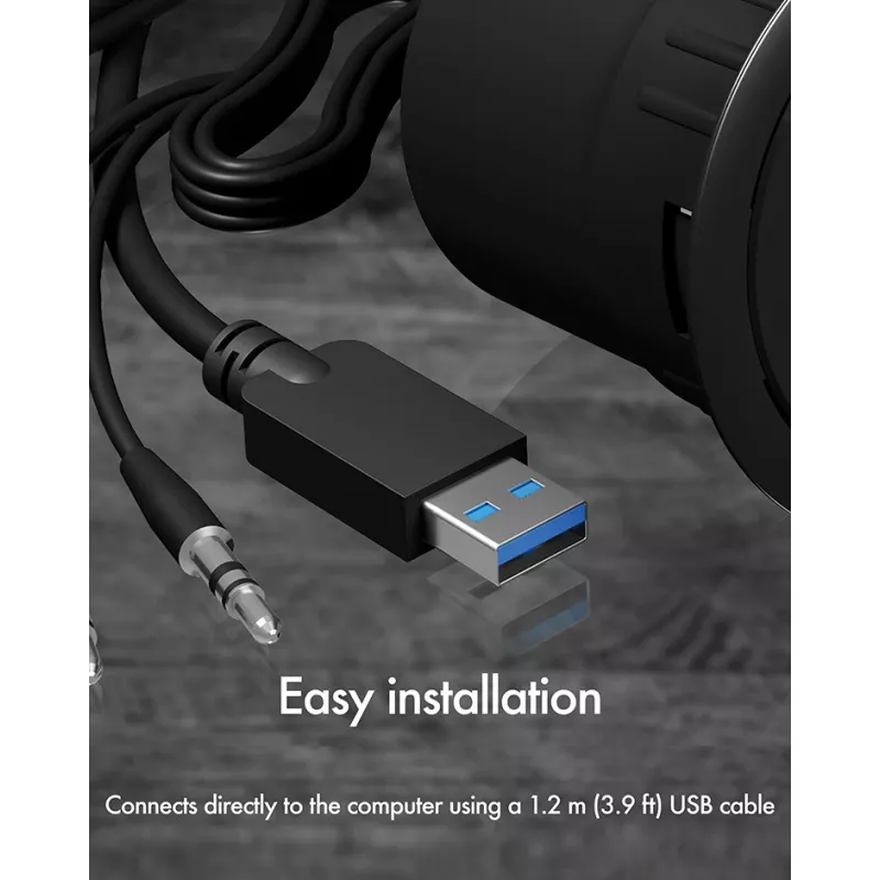 ICY BOX IB-HUB1403A USB 3.0 šakotuvas su garso jungtimis, juodas