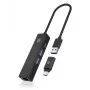 ICY BOX IB-HUB1439-LAN Laidinė USB 3.2 Gen 1 (3.1 Gen 1) Type-A jungtis Juoda