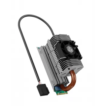 ICY BOX IB-M2HSF-705 M.2 SSD aušintuvas su ventiliatoriumi 30 mm sidabrinis