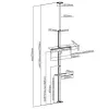 TV stovas Techly ICA-TR32 nuo grindų iki lubų, 177.8 cm (70 colių), sidabrinis