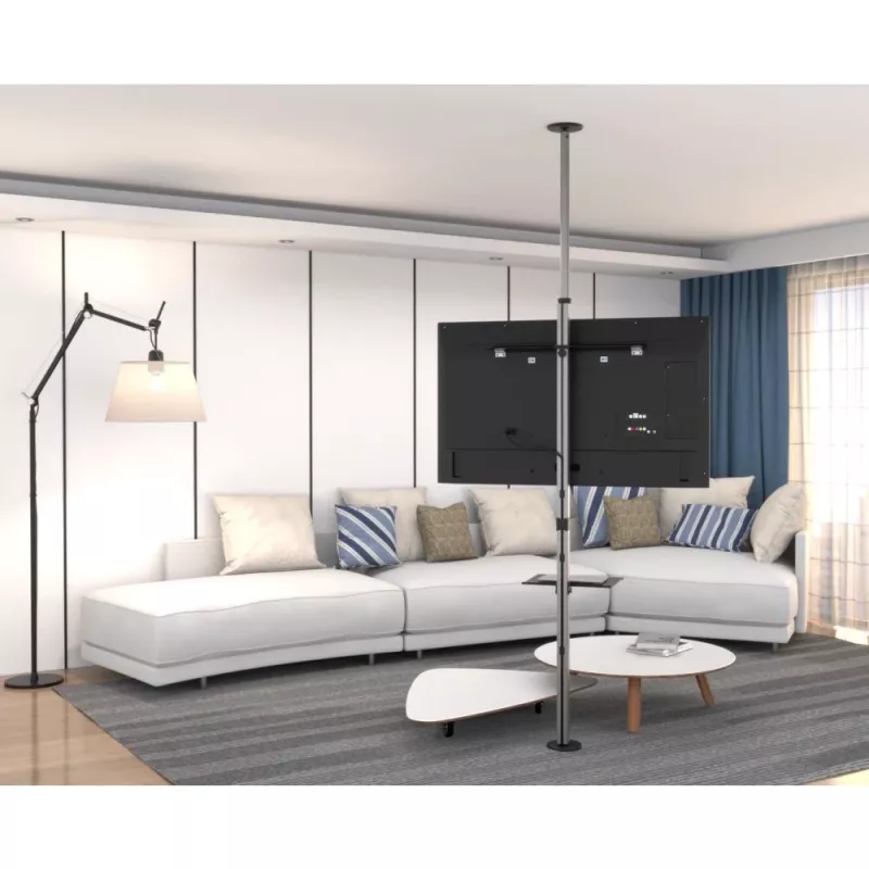 TV stovas Techly ICA-TR32 nuo grindų iki lubų, 177.8 cm (70 colių), sidabrinis