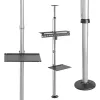 TV stovas Techly ICA-TR32 nuo grindų iki lubų, 177.8 cm (70 colių), sidabrinis
