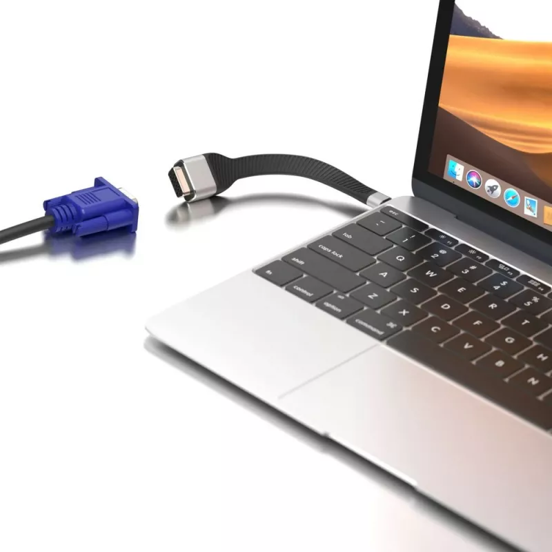 Techly ICOC-USBC-VGA vaizdo kabelio adapteris 0,12 m USB Type-C į VGA (D-Sub)